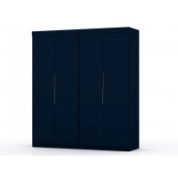 Manhattan Comfort 121GMC4 Mulberry 2 Sectional Modern Wardrobe Closet with 4 Drawers - Set of 2 in Tatiana Midnight Blue